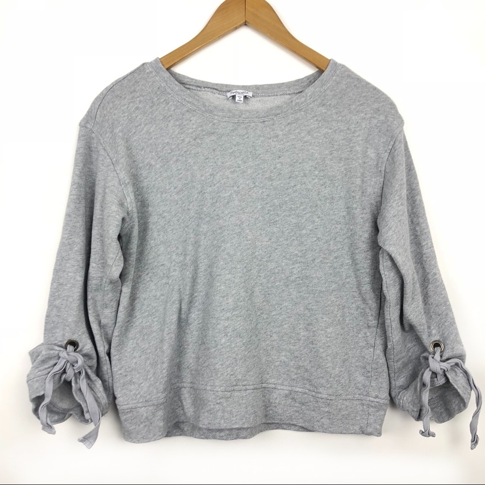 Splendid 3/4 sleeve crop crew sweatshirt